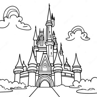 Page De Coloriage Chateau Disney Magique 73343-16890