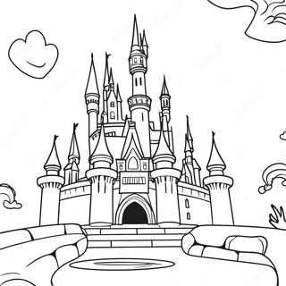 Page De Coloriage Chateau Disney Magique 73343-16892