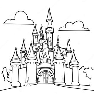 Page De Coloriage Chateau Disney De Conte De Fees 73344-16894