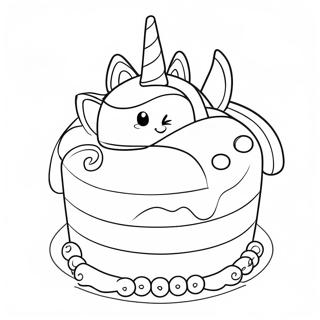 Page De Coloriage De Gateau Licorne 73393-16926