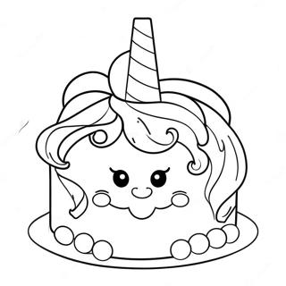 Page De Coloriage De Gateau Licorne 73393-16927