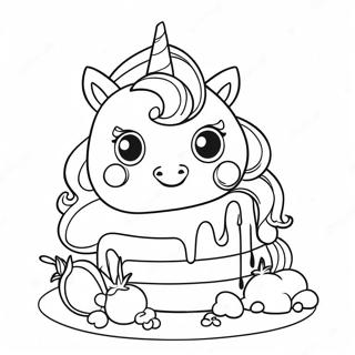Page De Coloriage De Gateau Licorne Fantaisiste 73397 16942