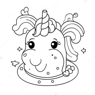 Page De Coloriage De Gateau Licorne Fantaisiste 73397 16944