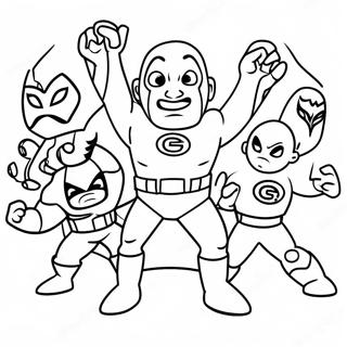 Page De Coloriage Goo Jit Zu Equipe De Super Heros 73447-16981