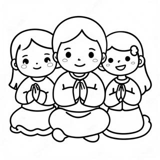 Page De Coloriage Enfants En Priere 73573-17069