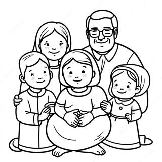 Page De Coloriage Priere En Famille 73574-17076