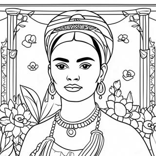 Page De Coloriage De Frida Kahlo 73622-17105