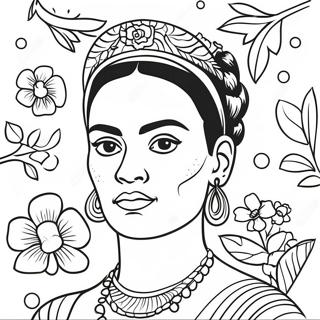 Page De Coloriage De Frida Kahlo 73622-17107