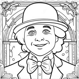 Page De Coloriage Willy Wonka Avec Le Billet Dor 73881-17309