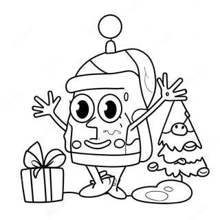 Spongebob Noël Pages À Colorier