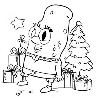 Page De Coloriage De Spongebob Noel 73932-17346