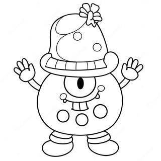 Page De Coloriage De Spongebob En Costume De Bonhomme De Neige 73936-17364