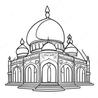Page De Coloriage Belle Mosquee Pages À Colorier