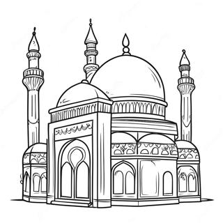 Page De Coloriage Belle Mosquee Pages À Colorier