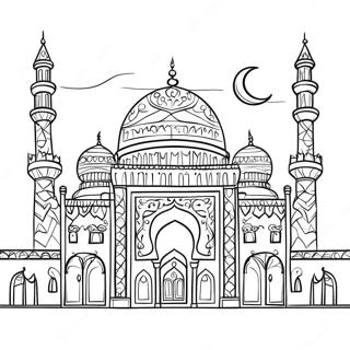 Page De Coloriage Belle Mosquee Pages À Colorier