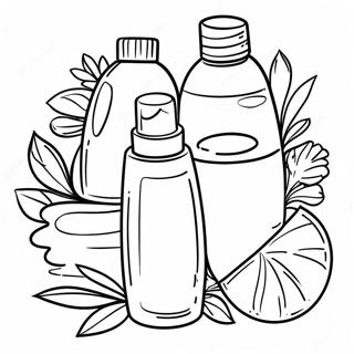 Page De Coloriage De Produits De Soins De La Peau Naturels 74086-17470