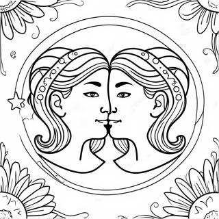 Page De Coloriage Du Zodiaque Gemeaux 74243-17598