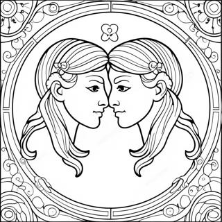 Page De Coloriage Du Zodiaque Gemeaux 74243-17600