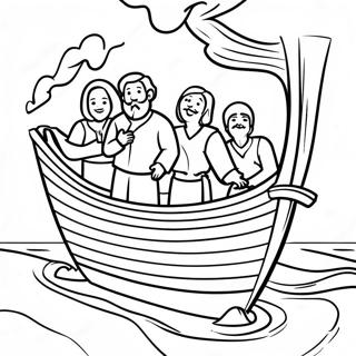 Page De Coloriage De Noe Et Sa Famille Sur Larche 74343 17676