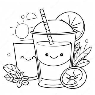 Page De Coloriage De Limonade Par Une Journee Ensoleillee 74574 17859