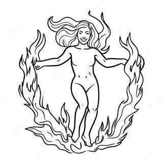 Page De Coloriage De Flammes Dansantes 74598-17873