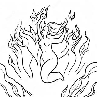 Page De Coloriage De Flammes Dansantes 74598-17874