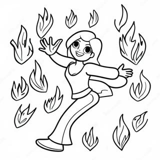 Page De Coloriage De Flammes Dansantes 74598-17875