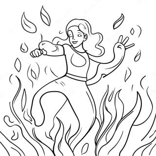 Page De Coloriage De Flammes Dansantes 74598-17876