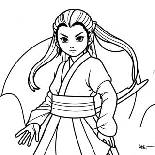 Nezuko En Forme De Demon Page A Colorier 7460-2610