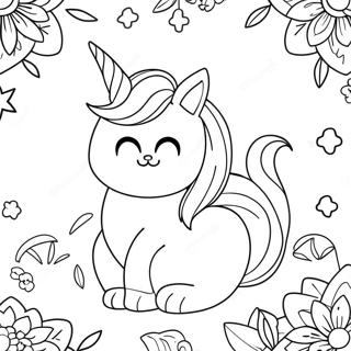 Page De Coloriage De Chaton Licorne 74648-17907