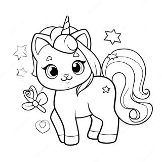 Page De Coloriage De Chaton Licorne Magique 74649-17909