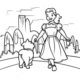 Page De Coloriage Dorothy Et Toto Dans La Ville Demeraude 74700-17949