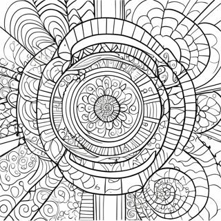 Page De Coloriage Illusion Doptique Geometrique 74728 17978