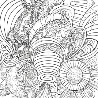 Page De Coloriage Illusion Doptique Fantaisiste 74729 17981
