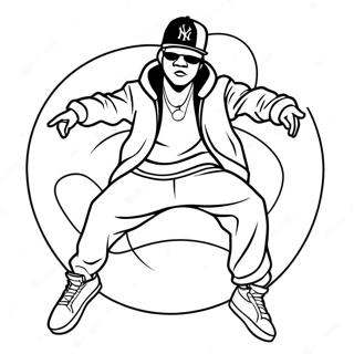 Page De Coloriage Danseur Hip Hop Cool 74777-18009