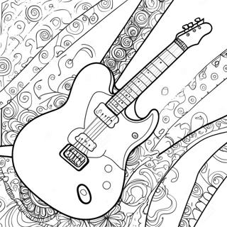 Page De Coloriage De Guitare Electrique En Action 74983-18169