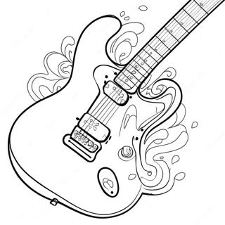 Page De Coloriage De Guitare Electrique En Action 74983-18171