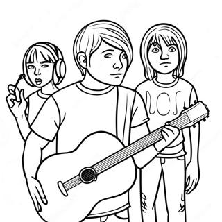 Page De Coloriage Groupe Emo Jouant De La Musique 75012 18201
