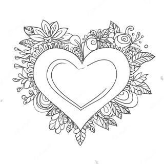 Page De Coloriage En Forme De Coeur Sur Lamour 75216-18355