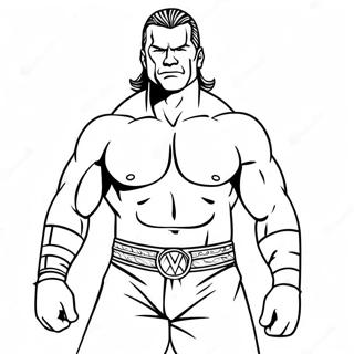 Page De Coloriage De Lutteur Wwe Aventureux 75368-18469