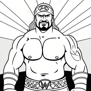 Page De Coloriage De Lutteur Wwe Aventureux 75368-18470