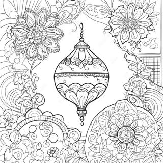 Page De Coloriage Des Decorations Colorees De Leid 75523-18589