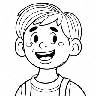 Page De Coloriage Greg Heffley Avec Une Expression Drole 75884-18869