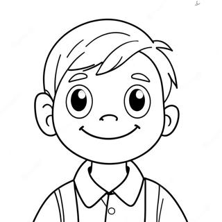 Page De Coloriage Greg Heffley Avec Une Expression Drole 75884-18870