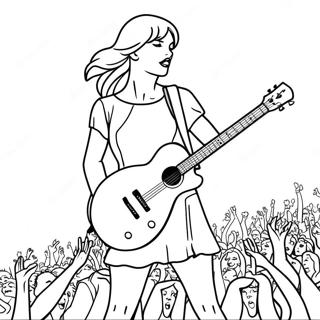 Page De Coloriage Taylor Swift En Performance Sur Scene 75912 18899