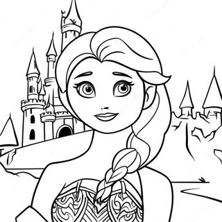 Page De Coloriage Du Chateau De Glace Delsa 76065-19009