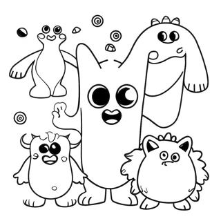 Page De Coloriage De Monstres En Feutre Ludiques 76195-19118