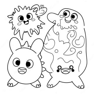 Page De Coloriage De Monstres En Feutre Ludiques 76195-19120