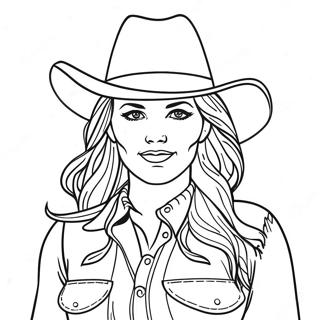 Fille De Cowboy Pages À Colorier