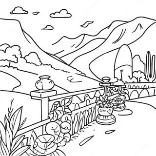 Page De Coloriage Beau Paysage Italien 76473-19330